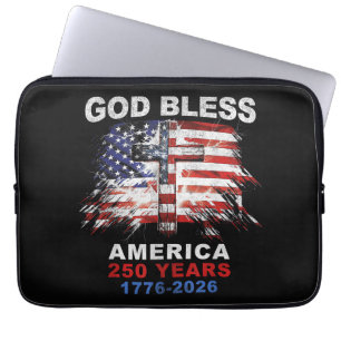 Gott segne Amerika 250 Jahre 1776-2026 Christliche Laptopschutzhülle