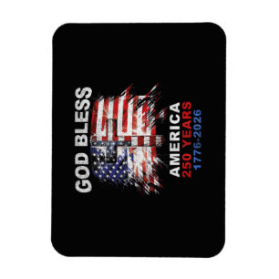 Gott segne Amerika 250 Jahre 1776-2026 Christliche Magnet