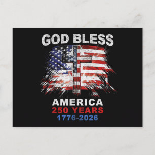 Gott segne Amerika 250 Jahre 1776-2026 Christliche Postkarte