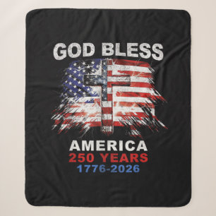 Gott segne Amerika 250 Jahre 1776-2026 Christliche Sherpadecke