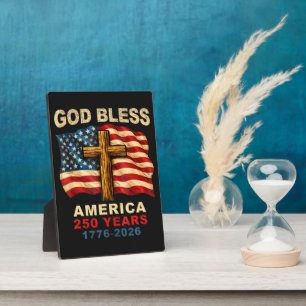 Gott segne Amerika 250 Jahre 1776-2026 Fotoplatte