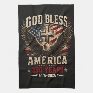 Gott segne Amerika 250 Jahre 1776-2026 Geschirrtuch