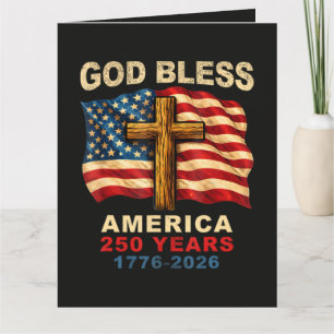 Gott segne Amerika 250 Jahre 1776-2026 Karte