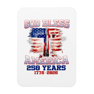 Gott segne Amerika 250 Jahre 1776 2026 Magnet