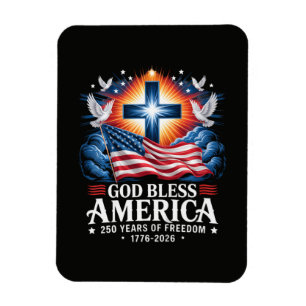 Gott segne Amerika 250 Jahre 1776-2026 Magnet