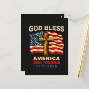 Gott segne Amerika 250 Jahre 1776-2026 Postkarte