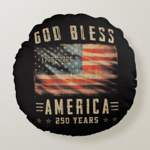 Gott segne Amerika 250 Jahre 1776-2026 Rundes Kissen