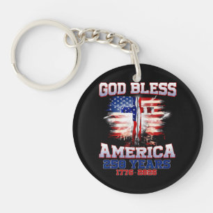 Gott segne Amerika 250 Jahre 1776 2026 Schlüsselanhänger