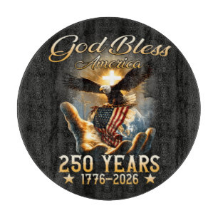 Gott segne Amerika 250 Jahre 1776-2026 Schneidebrett