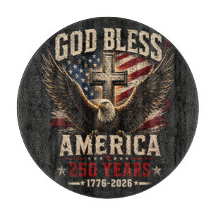 Gott segne Amerika 250 Jahre 1776-2026 Schneidebrett
