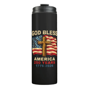 Gott segne Amerika 250 Jahre 1776-2026 Thermosbecher