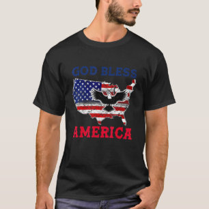 Gott segne Amerika 4. Juli Patriotische USA Männer T-Shirt