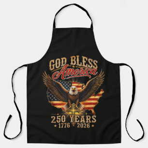 Gott segne Amerika Adler 250 Jahre 1776 2026 Schürze