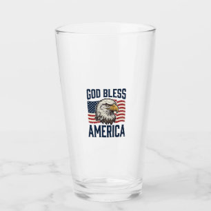 Gott segne Amerika Adler Patriotisches Vektordesig Glas