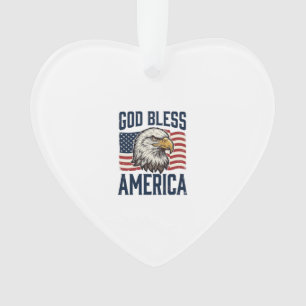 Gott segne Amerika Adler Patriotisches Vektordesig Ornament