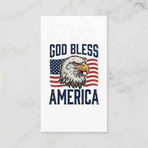 Gott segne Amerika Adler Patriotisches Vektordesig Visitenkarte
