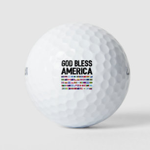 Gott segne Amerika Alle Länder Latino-Stolz I Golfball