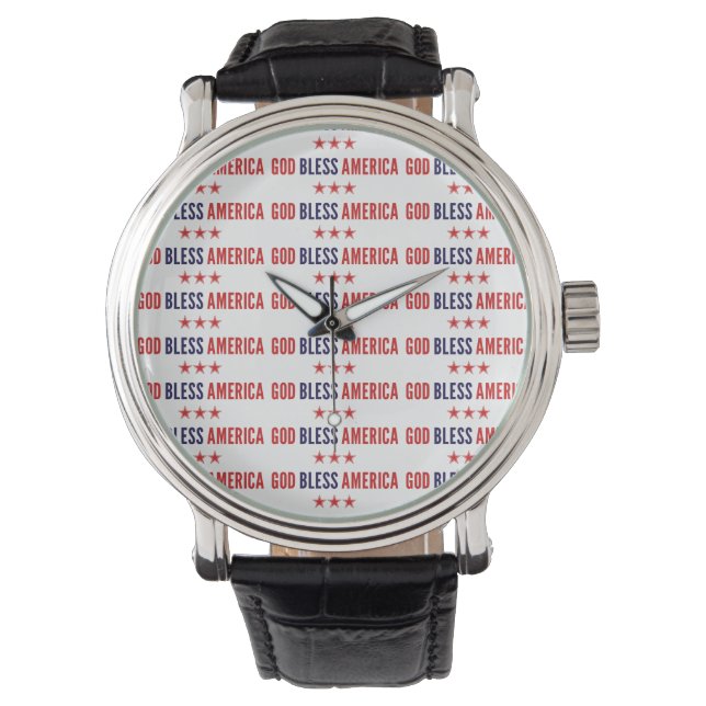 Gott segne Amerika Armbanduhr (Vorderseite)