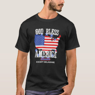 Gott segne Amerika außer Delaware Sarcasm Joke T-Shirt