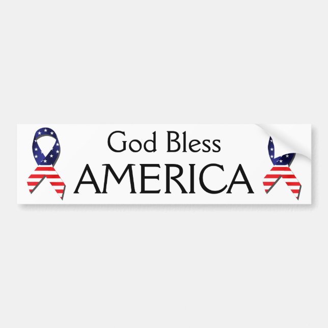 Gott segne Amerika Autoaufkleber (Vorne)