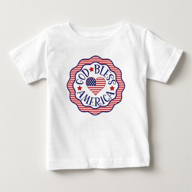 Gott segne Amerika Baby T-shirt (Vorderseite)