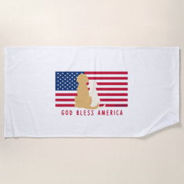 Gott segne Amerika Badetuch