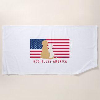 Gott segne Amerika Badetuch