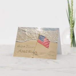 Gott segne Amerika Beach Karte