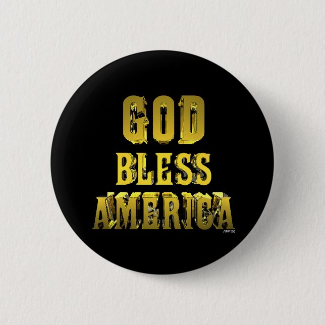 Gott segne Amerika Button (Vorderseite)