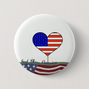 Gott segne Amerika Button