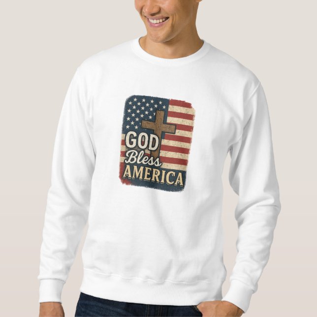 GOTT segne Amerika - Christlich Sweatshirt (Vorderseite)
