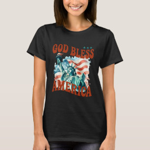 Gott segne Amerika Cool Patriotische Freiheitsstat T-Shirt
