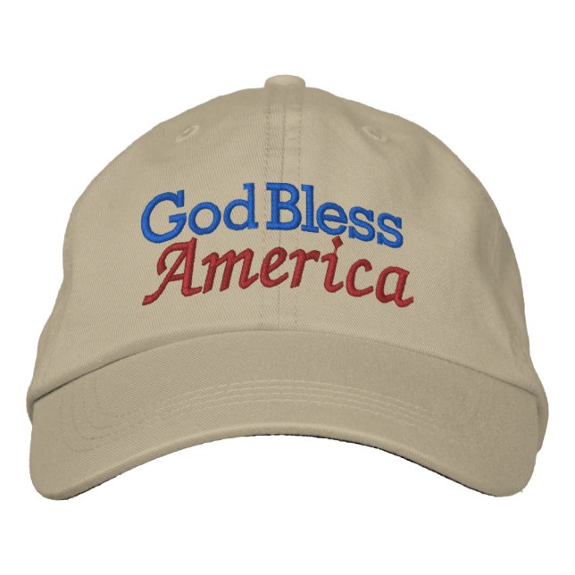 Gott segne Amerika durch SRF Bestickte Kappe (Vorderseite)