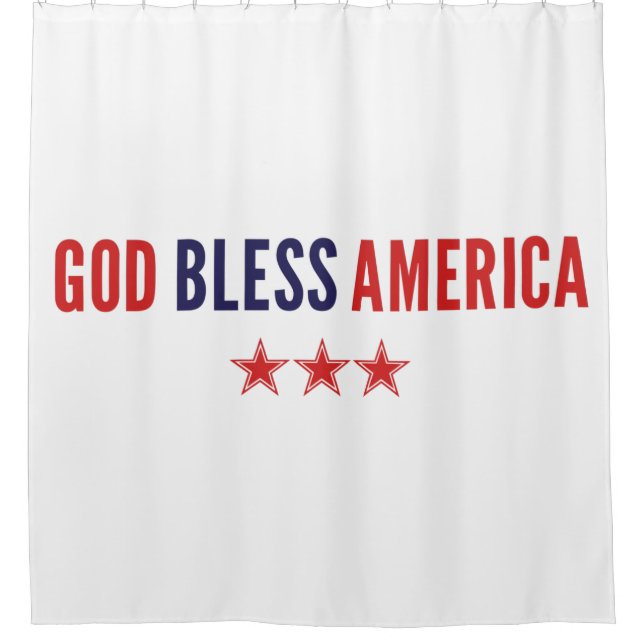Gott segne Amerika Duschvorhang (Vorderseite)