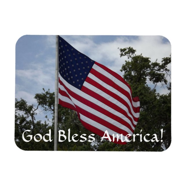 Gott segne Amerika-Flagge Magnet (Horizontal)