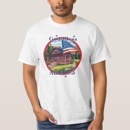 Gott segne Amerika - Flagge T-Shirt