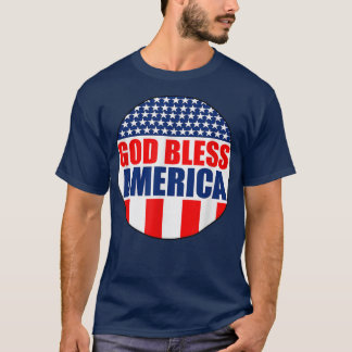 Gott segne Amerika Flaggen rot weiß und blau mit S T-Shirt