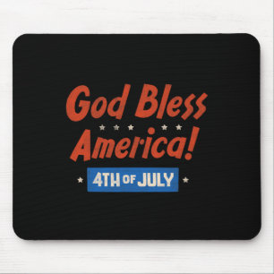 Gott segne Amerika glücklich 4. Juli Patriotische Mousepad