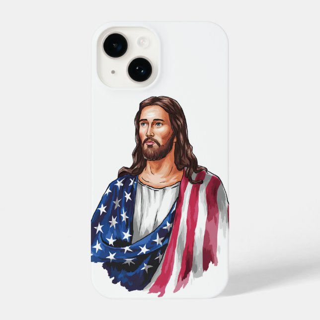 Gott segne Amerika iPhone 14 Hülle (Rückseite)
