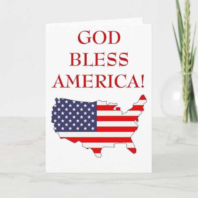 Gott segne Amerika Karte (Vorderseite)
