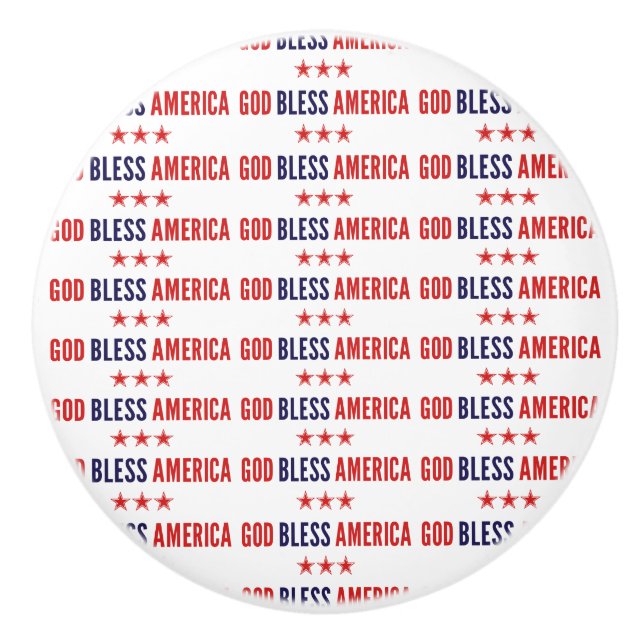 Gott segne Amerika Keramikknauf (Vorderseite)