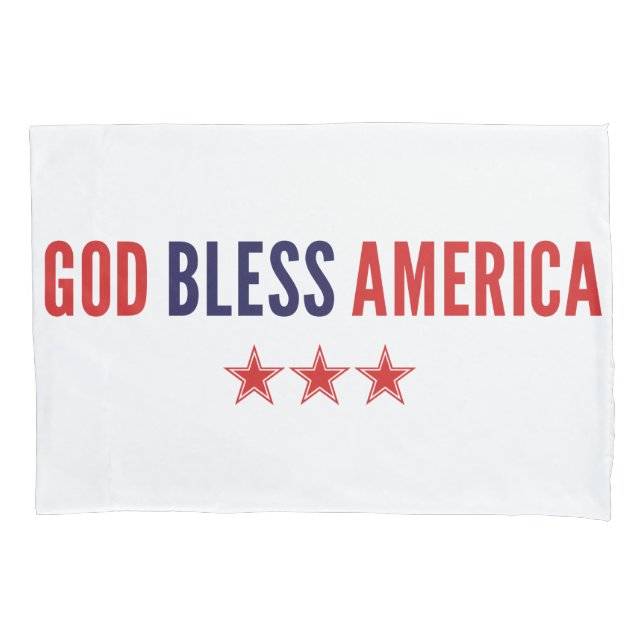 Gott segne Amerika Kissenbezug (Vorderseite-Links)