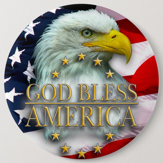 Gott segne Amerika/Kolossal, 6-Zoll-Rundschaltfläc Button (Vorderseite)