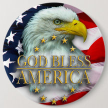 Gott segne Amerika/Kolossal, 6-Zoll-Rundschaltfläc