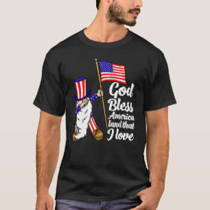 Gott segne Amerika Land, das ich liebe Amerika-Fl T-Shirt
