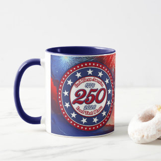 Gott segne Amerika Land, das ich liebe Grafik Feue Tasse