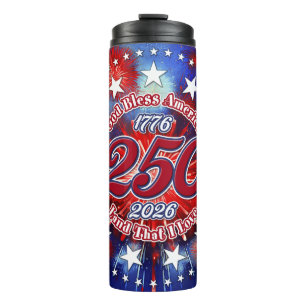 Gott segne Amerika Land, das ich liebe GraphicFire Thermosbecher
