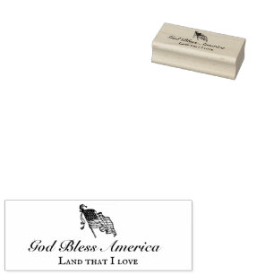 Gott segne Amerika Land, dass ich Liebe Gummistempel