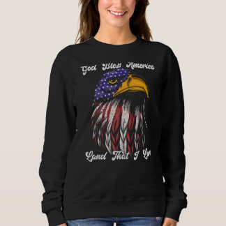 Gott segne Amerika Land, dass ich Liebe uns Fahne Sweatshirt