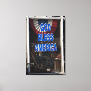 Gott segne Amerika Leinwanddruck